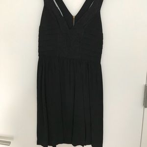 Black Cocktail Dress with Lace Detail on bust